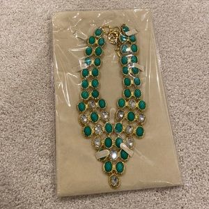 NWOT Amrita Singh turquoise and crystal necklace